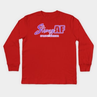 Strong AF Epilepsy Warrior Kids Long Sleeve T-Shirt